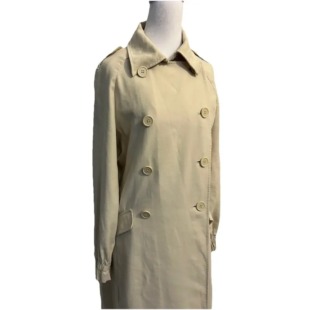 New GUESS Trench Coat Double Breasted Structured Military Long Office $368